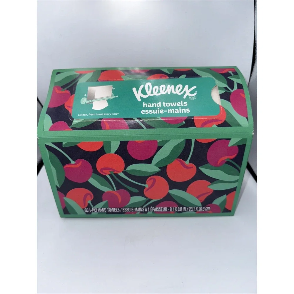 Kleenex Hand Towels Disposable Single-Use Paper Towels 60 Count Floral Box